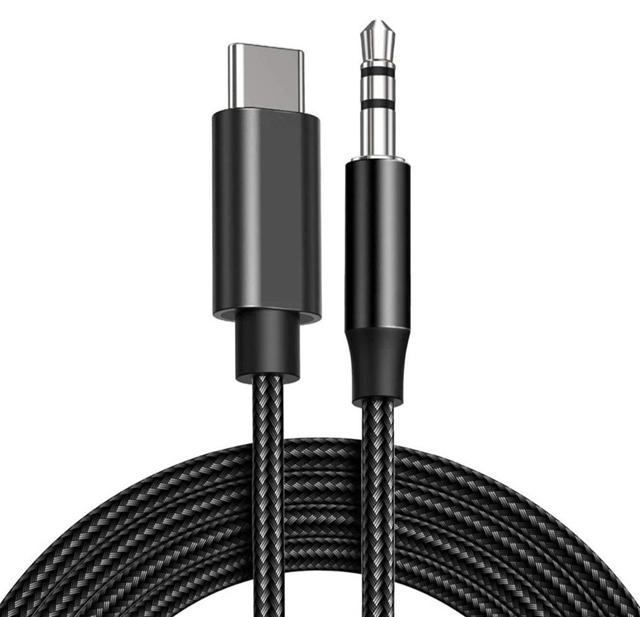 Cablu Audio Type-C la Jack 3.5mm, Împletitură Textilă, Lungime 1m, Lemontti