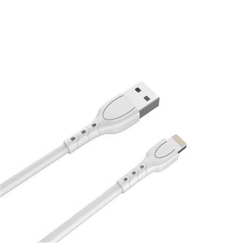 Cablu pentru telefon LEMONTTI, USB-A la Lightning, alb, 1.2 metri, PVC