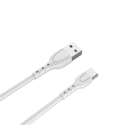 Cablu de încărcare LEMONTTI USB-A la USB-C, alb, 1.2 metri, PVC