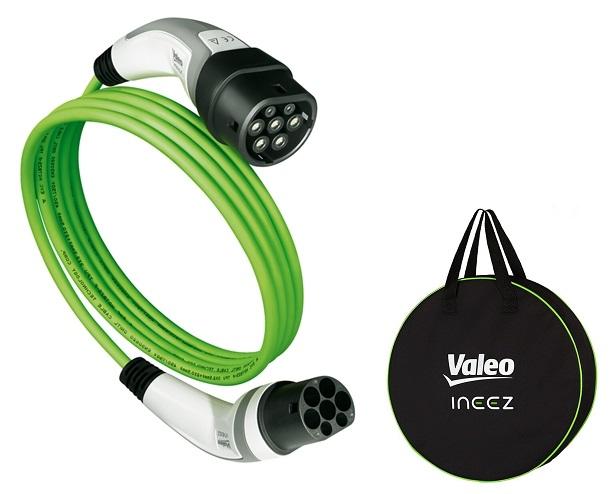 Cablu de încărcare pentru mașină electrică VALEO INEEZ 652105, tip 2, 22 kW, 32A, lungime 5 metri, cu geantă de depozitare