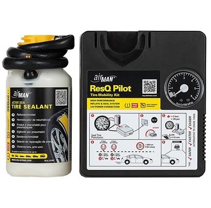 Compresor Auto și Soluție Etanșare AIRMAN ResQ Pilot 71-047, Alimentare 12V, Presiune Maximă 6.2 Bar, Debit Aer 6 L/min