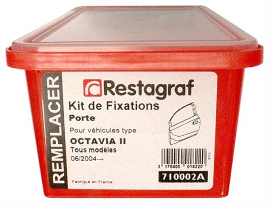 Set clipsuri montaj ușă față/spate RESTAGRAF A710002A, plastic, compatibile cu Skoda Octavia II