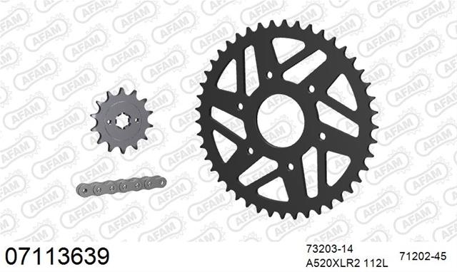 Kit lanț motocicletă pentru KTM 125 Duke (2013-2025) - AFAM 07113639