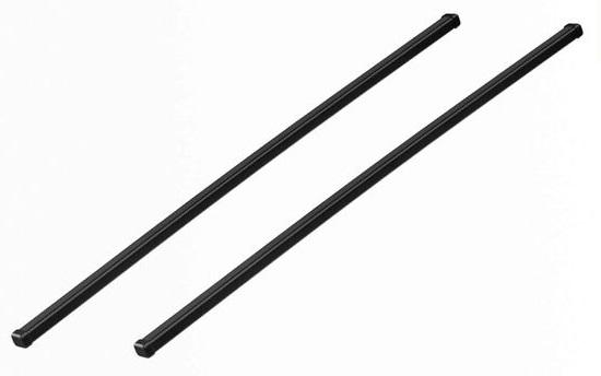 Set 2 bare transversale din oțel THULE Square Bar EVO 150, profil pătrat, înveliș din plastic, culoare neagră, lungime 150 cm, capacitate de încărcare maximă 100 kg