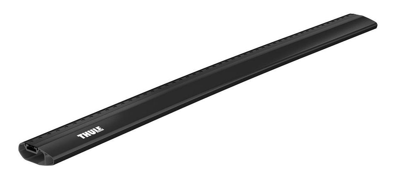 Bara transversală aerodinamică din aluminiu THULE Wingbar Edge 1130, model TH721620, neagră, lungime 113 cm, capacitate de încărcare 75 kg.