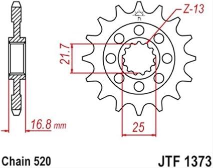 Pinion Transmisie JTF1373.17 ATT Motomike - JT, pentru Honda NC 700 (2011 - 2013)