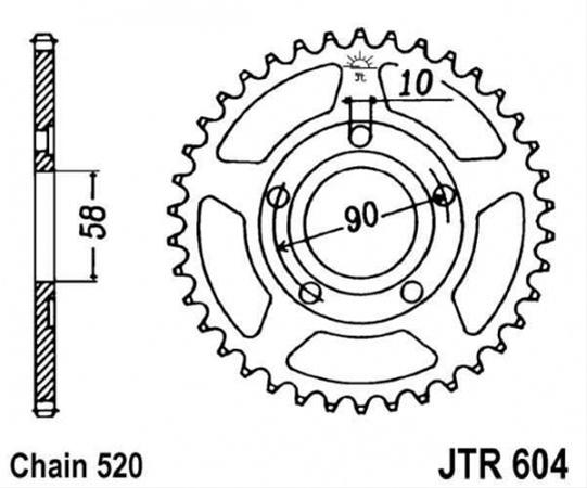 7270267M ATT MOTOMIKE PINION LANȚ MARE, MOTO HONDA NSR 125 R (1997 - 2003)