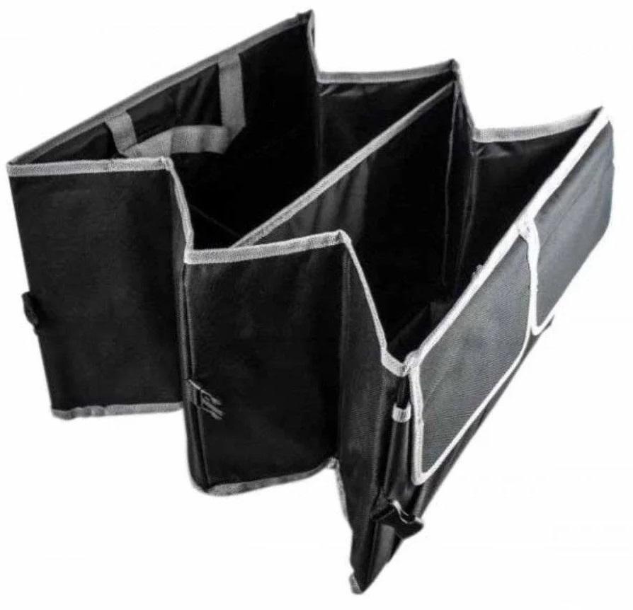 Organizator auto pentru portbagaj BOTTARI Martin Brown, model 79008BT, cu 2 compartimente, material textil, culoare neagră