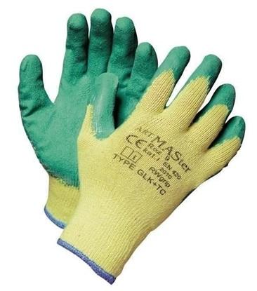 Mănuși de lucru cu strat din cauciuc WD40, bumbac verde, mărimea XL/10