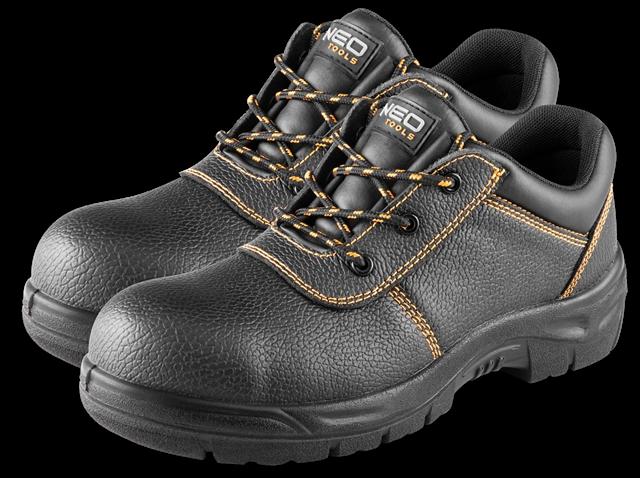 Pantofi de protecție cu vârf metalic NEO, model 82-160-39, S1 SRC, mărimea 39, din piele, vârf din oțel, talpă antistatică