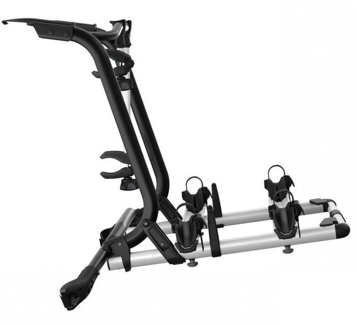 Suport THULE WanderWay 911001 pentru 2 biciclete, montare pe hayon VW T6, capacitate maximă 60 kg, dimensiuni 152 x 111 x 91 cm, culoare negru