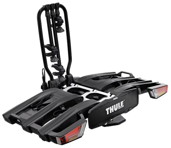 Suport auto THULE EasyFold XT pentru 3 biciclete, conectare 13 pini, montare pe cârligul de remorcare, capacitate de încărcare 60 kg