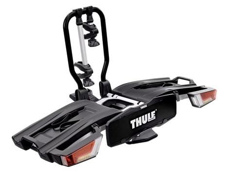 Suport auto pentru biciclete THULE EasyFold XT F 965500, montare pe cârligul de remorcare FIX4BIKE, capacitate de încărcare de 60 kg, conexiune cu 13 pini