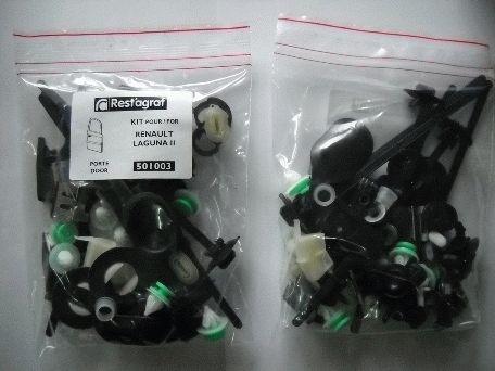 Set clipsuri auto pentru montaj ușă RESTAGRAF A501003, plastic, compatibile cu Renault Laguna II
