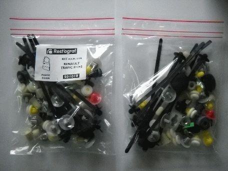 Set clipsuri auto pentru montaj ușă RESTAGRAF A501018, din plastic, compatibil cu Renault Trafic II