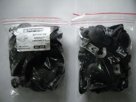 Set clipsuri montaj bara față și aripi RESTAGRAF A501205, plastic, compatibil Renault Laguna II facelift