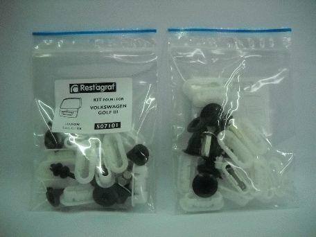 Set clipsuri auto pentru montaj hayon, compatibile cu Volkswagen Golf III, RESTAGRAF A507101