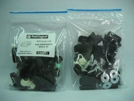 Set clipsuri montaj bara față și aripi RESTAGRAF A507201, plastic, compatibil Volkswagen Golf III