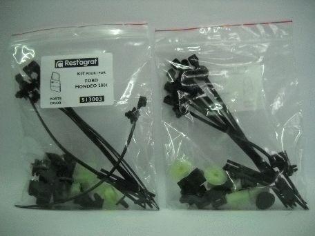 Set cleme auto pentru montaj ușă RESTAGRAF A513003, plastic, compatibile cu Ford Mondeo III, 2001
