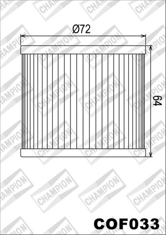 COF033 FILTRU ULEI MOTO - COMPATIBIL CU CHAMPION, SUZUKI GSF, GR, GS, GSX