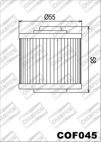 COF045 FILTRU DE ULEI PENTRU MOTO - COMPATIBIL CU CHAMPION, APRILIA, SACHS, YAMAHA, DERBI, SUZUKI, KEEWAY, MUZ