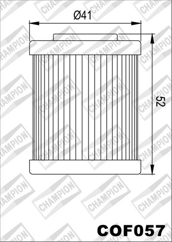 COF057 FILTRU DE ULEI MOTO SCURT - CHAMPION, COMPATIBIL CU KTM, BETA, POLARIS