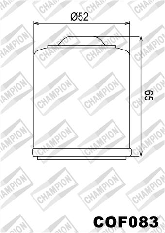 Filtru Ulei Moto COF083 - Compatibil cu Champion, Aprilia, Benelli, Gilera, Malaguti, Vespa, Derbi, Peugeot