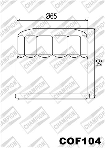 COF104 Filtru Ulei Moto - Compatibil cu Champion, Kawasaki, Yamaha, Honda, Suzuki, Triumph
