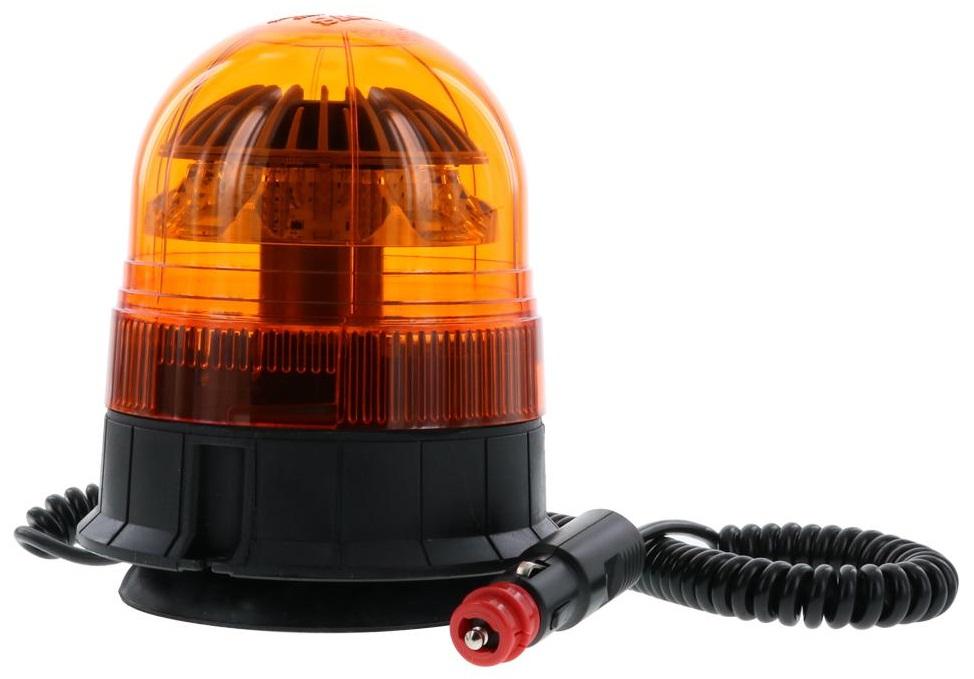 Girofar LED VIGNAL Vega D14509VIG, 10-30V, 9W, cu montare magnetică, cablu spiralat, mufă brichetă, 168 x 142 mm