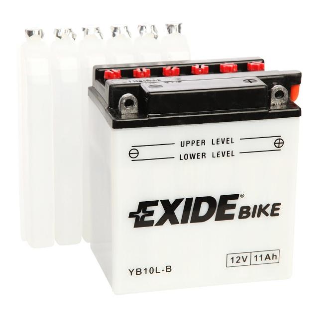 Baterie pentru motocicletă EXIDE Conventional EBYB10L-B, 12V, 11Ah, 130A curent de pornire