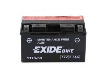 Baterie moto EXIDE fără întreținere EBYT7B-BS, 12 V, 6.5 Ah, 85 A curent de pornire
