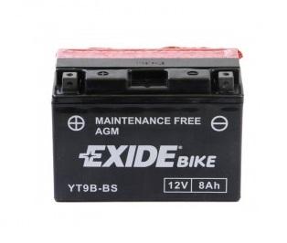 Baterie moto EXIDE Fără Întreținere EBYT9B-BS, 12 V, 8 Ah, 110 A Curent de Pornire