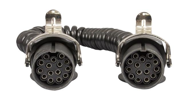Cablu electric spiralat MVM ECC012, ADR, 15 pini, negru