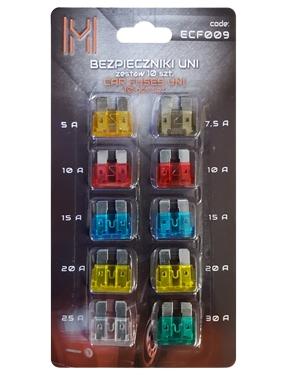 Set 10 siguranțe auto standard MVM ECF009, 5-30 A