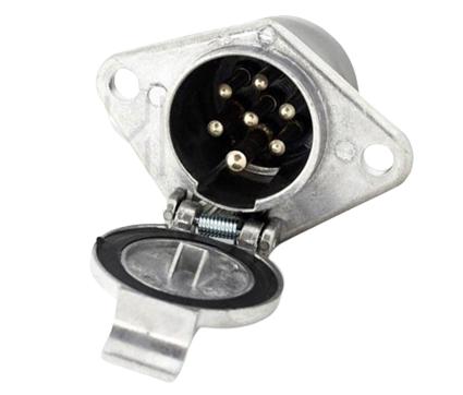 Priză auto cu 7 pini MVM EPS012, tip N, 24 V, din aluminiu