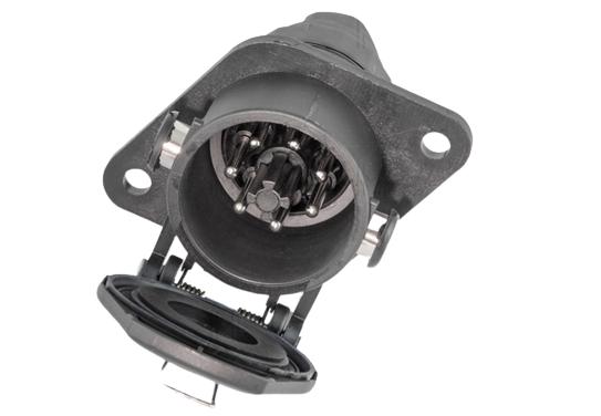 Priză auto 7 pini MVM EPS022, EBS, 24V, negru