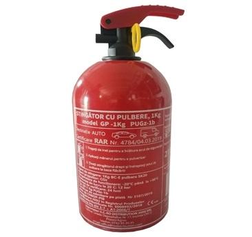 Extinctor auto cu praf INSO, model P1, 1 kg, fără manometru