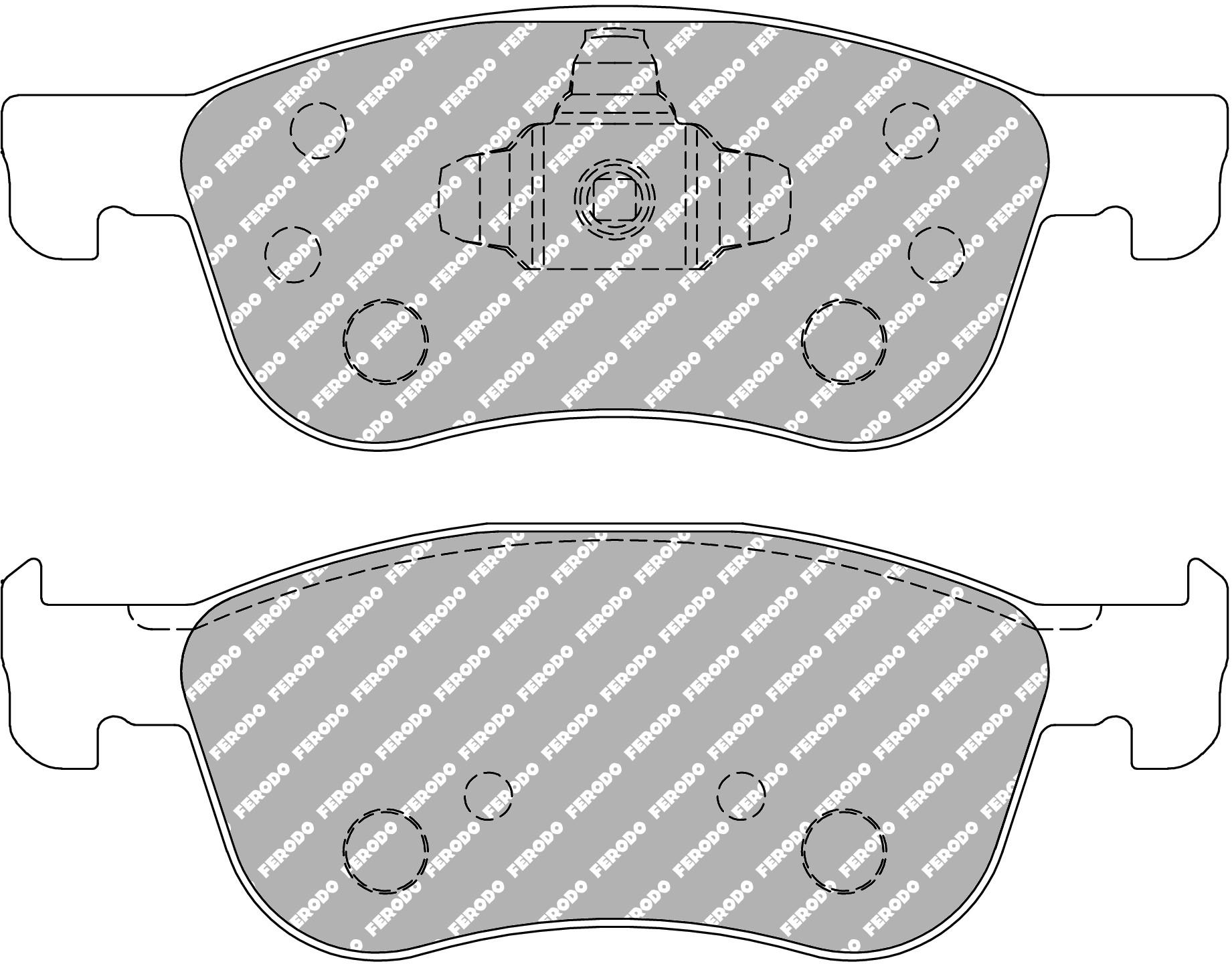 Set plăcuțe de frână racing pentru motociclete FCP4816W - Ferodo Racing