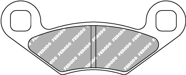 Set plăcuțe frână sinterizate off-road ATV - Ferodo Racing FDB2055SG, compatibil cu Polaris 250, Trail, Sportsman, Sport, Xplorer