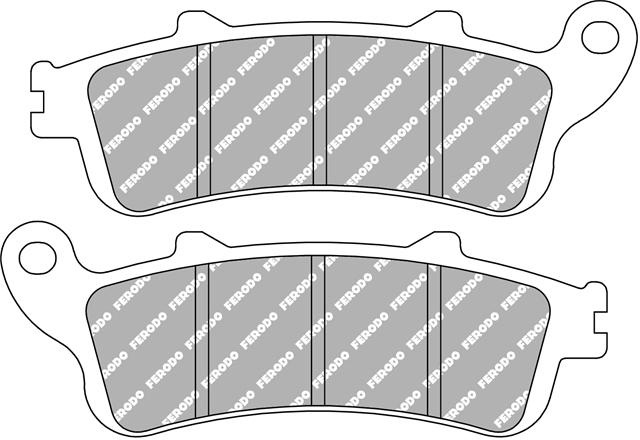 Set Plăcuțe Frână Organice Moto FDB2073P - Ferodo Racing, compatibile cu Kawasaki, Honda