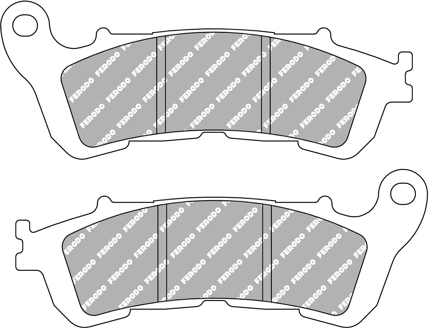 Set Plăcuțe Frână Eco Friction Moto FDB2196EF - Ferodo Racing, compatibil cu Harley-Davidson, Honda, Suzuki