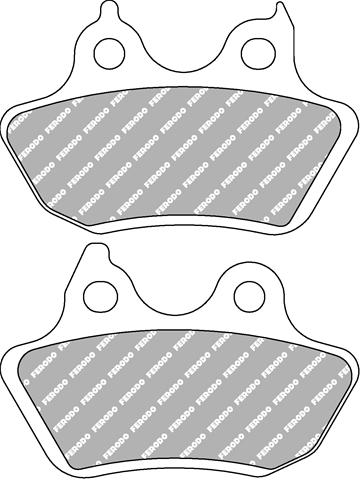 FDB2202ST Set Plăcuțe Frână Sinterizate Moto - Ferodo Racing pentru Harley-Davidson Fat Boy, Heritage, Night Train, Softail