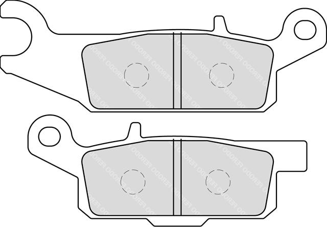 Set plăcuțe de frână sinterizate off-road moto FDB2230SG - Ferodo Racing, compatibile cu Yamaha YFM 2007 - 2021