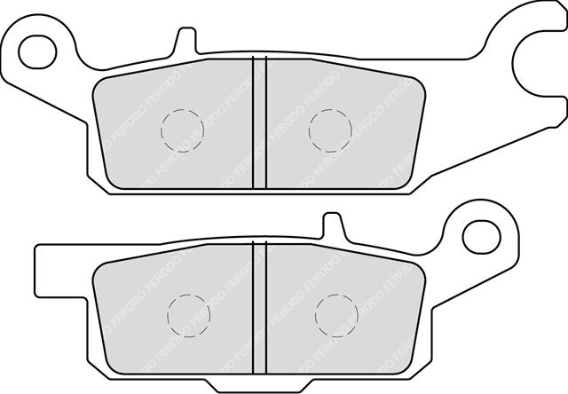 Set plăcuțe de frână sinterizate off-road pentru motociclete FDB2231SG - Ferodo Racing, compatibile cu Yamaha YFM 2007 - 2021