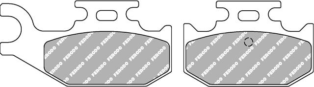 Set Plăcuțe Frână Sinterizate Off-Road Moto FDB2235SG - Ferodo Racing, Yamaha YFM 2006 - 2021