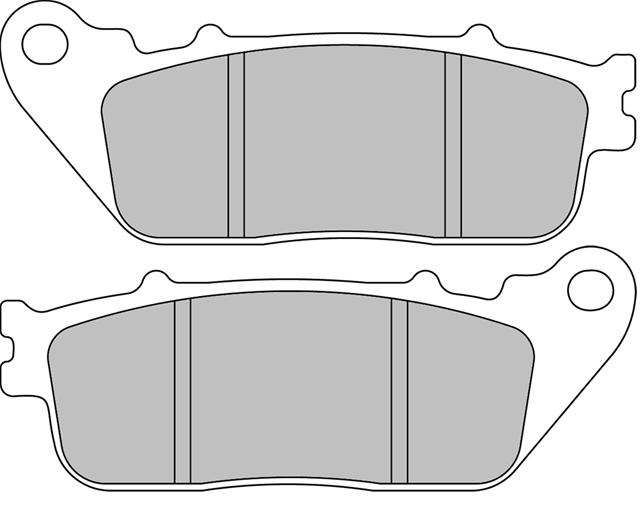 Set Plăcuțe Frână Sinterizate Moto FDB2253ST - Ferodo Racing, compatibil Honda NC Integra, CB, CRF, VFR