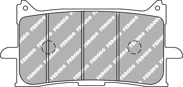 Set plăcuțe frână sinterizate moto FDB2294ST - Ferodo Racing, compatibile cu Honda CB, CBR, CRF, X-ADV
