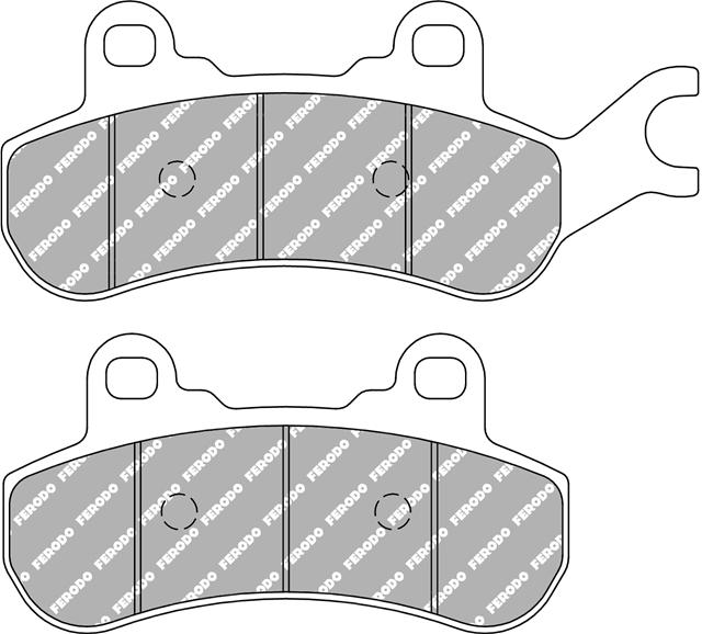Set plăcuțe frână sinterizate off-road FDB2315SG - Ferodo Racing, compatibil cu Can-Am Defender, Maverick (2016-2019)