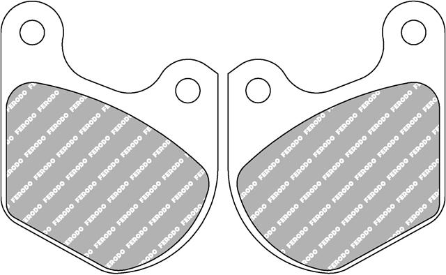 Set Plăcuțe Frână Organice Moto FDB334P - Ferodo Racing, compatibil cu Harley-Davidson Electra Glide, Sportster
