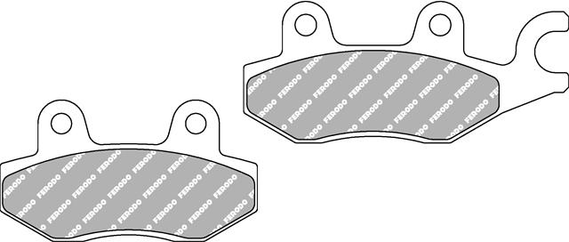 Set Plăcuțe Frână Eco Friction Moto FDB631EF - Ferodo Racing, compatibil cu Cagiva, Daelim, Hyosung, Kawasaki, Yamaha, Honda, Suzuki, Triumph